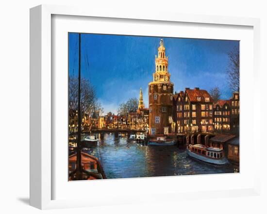 The Lights Of Amsterdam-kirilstanchev-Framed Art Print