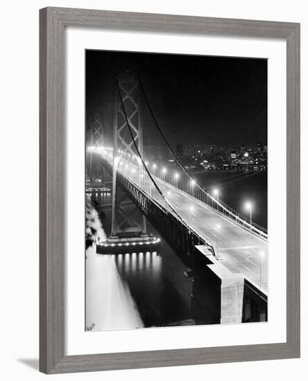 The Lights of Downtown San Francisco Twinkle Across the Bay-null-Framed Photographic Print