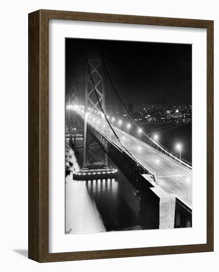 The Lights of Downtown San Francisco Twinkle Across the Bay-null-Framed Photographic Print