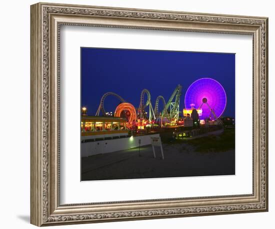 The Lights of Wildwood, New Jersey-George Oze-Framed Photographic Print