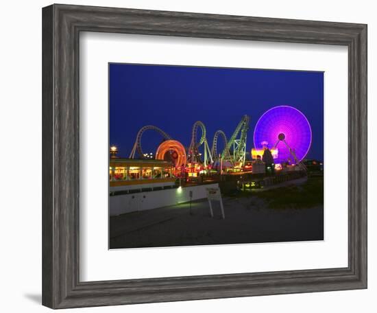 The Lights of Wildwood, New Jersey-George Oze-Framed Photographic Print