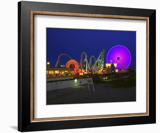 The Lights of Wildwood, New Jersey-George Oze-Framed Photographic Print