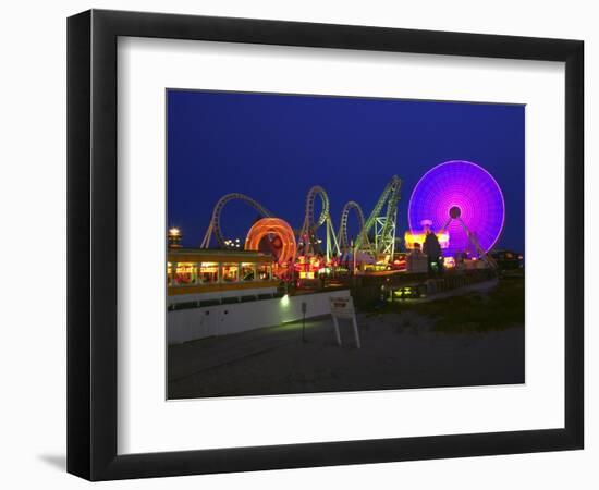 The Lights of Wildwood, New Jersey-George Oze-Framed Photographic Print