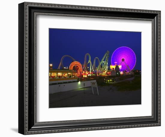 The Lights of Wildwood, New Jersey-George Oze-Framed Photographic Print