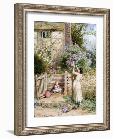 The Lilac Cottage-Myles Birket Foster-Framed Giclee Print