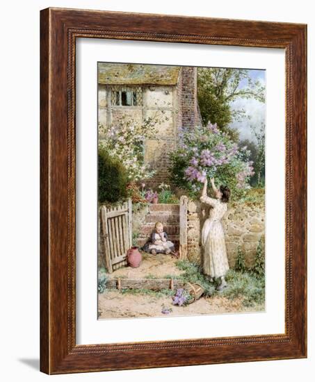 The Lilac Cottage-Myles Birket Foster-Framed Giclee Print