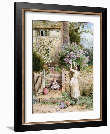 The Lilac Cottage-Myles Birket Foster-Framed Giclee Print