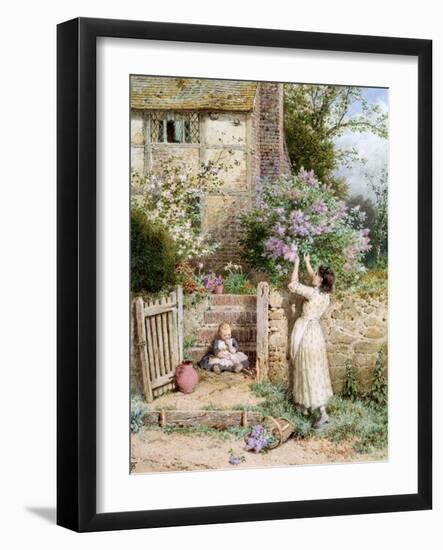 The Lilac Cottage-Myles Birket Foster-Framed Giclee Print