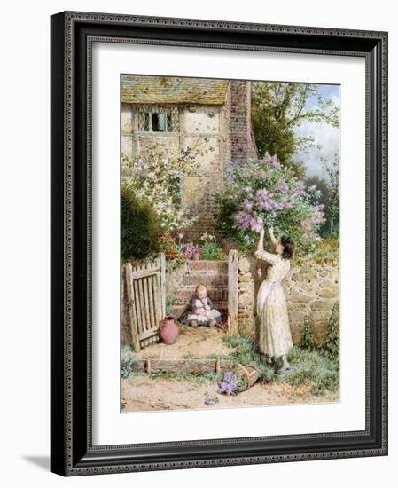 The Lilac Cottage-Myles Birket Foster-Framed Giclee Print