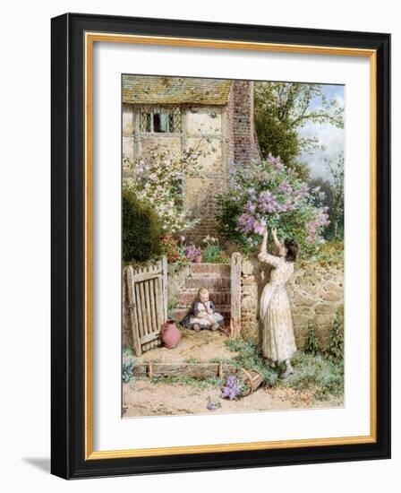 The Lilac Cottage-Myles Birket Foster-Framed Giclee Print