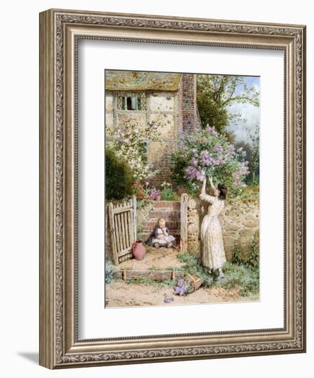 The Lilac Cottage-Myles Birket Foster-Framed Giclee Print