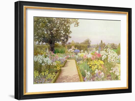 The Lily Border at Great Tangley Manor, Surrey-Thomas H. Hunn-Framed Giclee Print