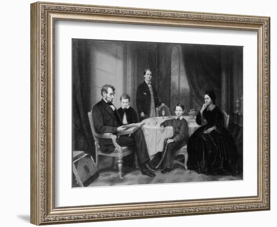 The Lincoln Family, C.1865-Francis Bicknell Carpenter-Framed Giclee Print