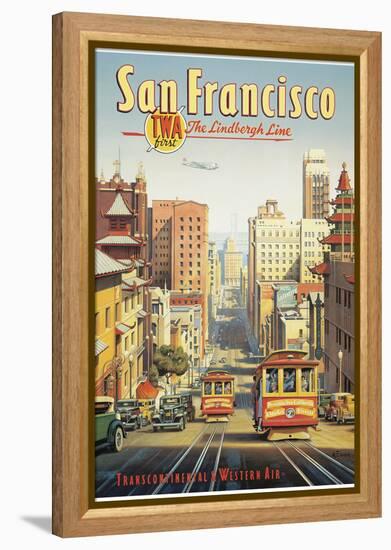 The Lindbergh Line, San Francisco, California-Kerne Erickson-Framed Premier Image Canvas