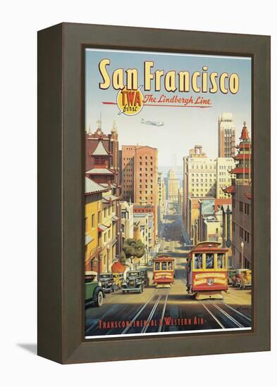 The Lindbergh Line, San Francisco, California-Kerne Erickson-Framed Premier Image Canvas