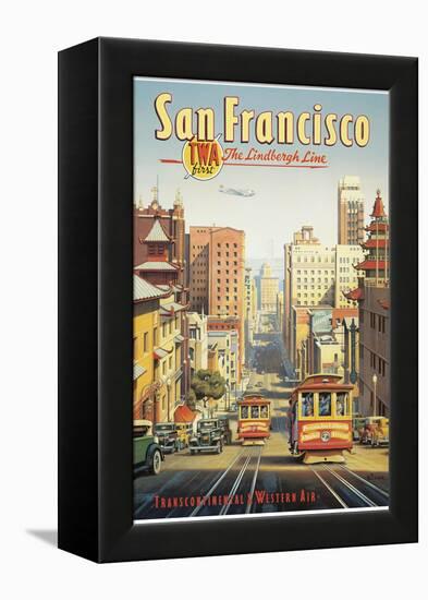 The Lindbergh Line, San Francisco, California-Kerne Erickson-Framed Premier Image Canvas