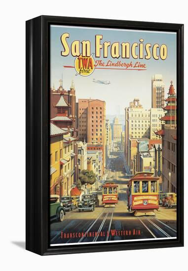 The Lindbergh Line, San Francisco, California-Kerne Erickson-Framed Premier Image Canvas