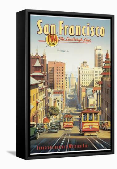 The Lindbergh Line, San Francisco, California-Kerne Erickson-Framed Premier Image Canvas