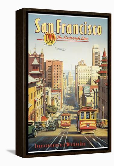 The Lindbergh Line, San Francisco, California-Kerne Erickson-Framed Premier Image Canvas