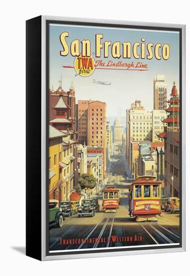 The Lindbergh Line, San Francisco, California-Kerne Erickson-Framed Premier Image Canvas