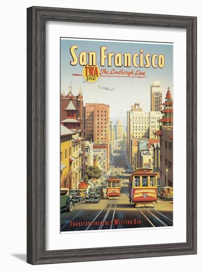 The Lindbergh Line, San Francisco, California-Kerne Erickson-Framed Giclee Print