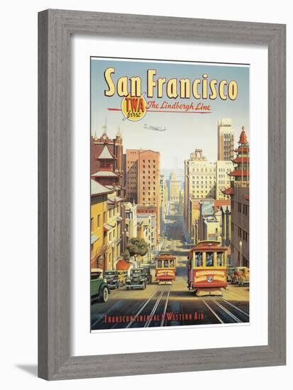 The Lindbergh Line, San Francisco, California-Kerne Erickson-Framed Giclee Print