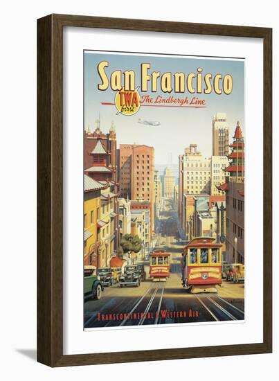 The Lindbergh Line, San Francisco, California-Kerne Erickson-Framed Giclee Print