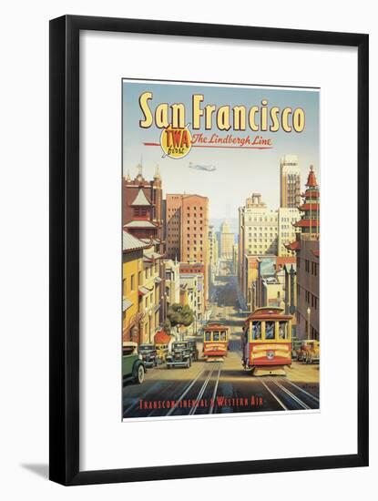 The Lindbergh Line, San Francisco, California-Kerne Erickson-Framed Giclee Print