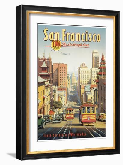 The Lindbergh Line, San Francisco, California-Kerne Erickson-Framed Giclee Print