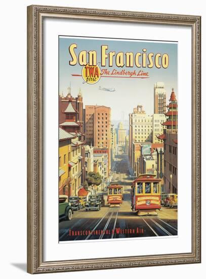 The Lindbergh Line, San Francisco, California-Kerne Erickson-Framed Giclee Print