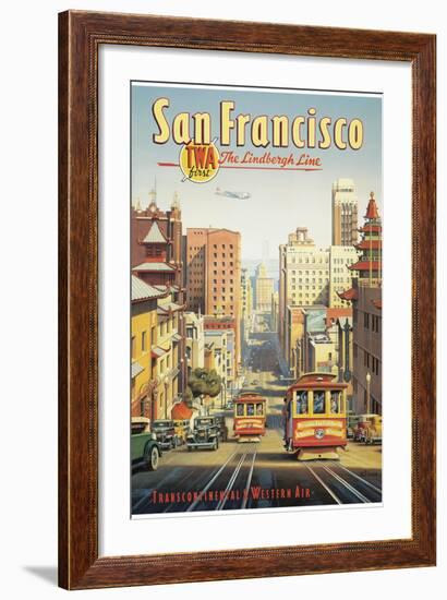 The Lindbergh Line, San Francisco, California-Kerne Erickson-Framed Giclee Print