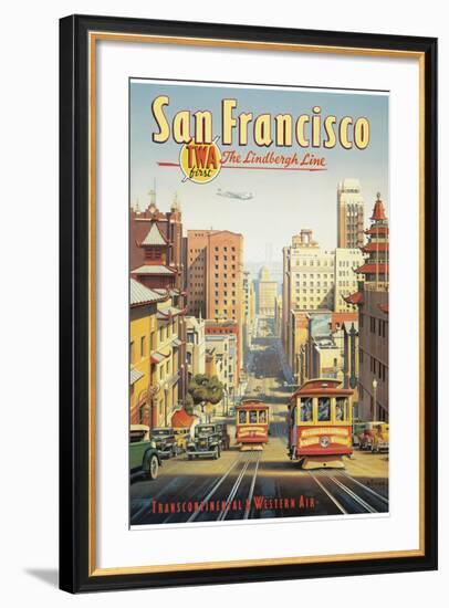 The Lindbergh Line, San Francisco, California-Kerne Erickson-Framed Giclee Print