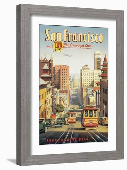 The Lindbergh Line, San Francisco, California-Kerne Erickson-Framed Art Print