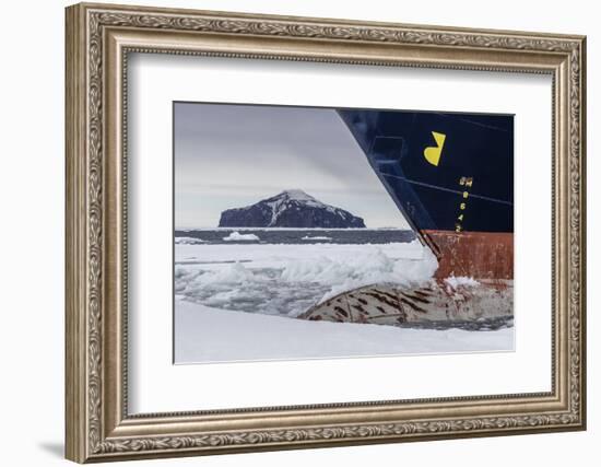 The Lindblad Expeditions Ship National Geographic Explorer in Shorefast Ice-Michael Nolan-Framed Photographic Print