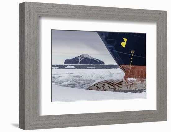 The Lindblad Expeditions Ship National Geographic Explorer in Shorefast Ice-Michael Nolan-Framed Photographic Print