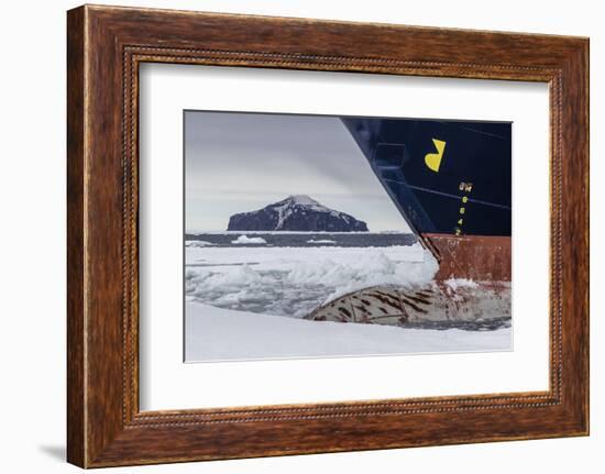 The Lindblad Expeditions Ship National Geographic Explorer in Shorefast Ice-Michael Nolan-Framed Photographic Print