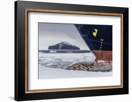 The Lindblad Expeditions Ship National Geographic Explorer in Shorefast Ice-Michael Nolan-Framed Photographic Print