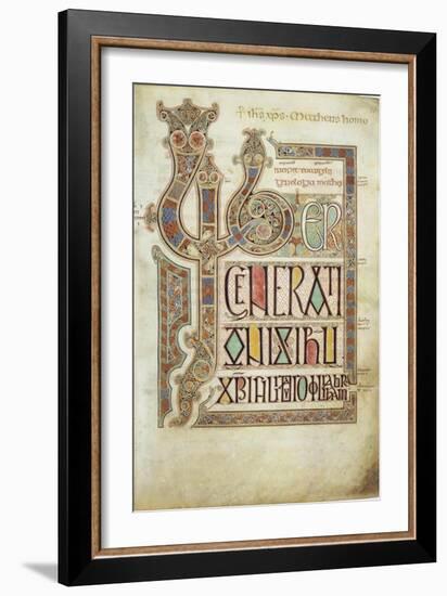 The Lindisfarne Gospels, 715-721-null-Framed Giclee Print