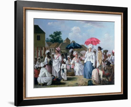 The Linen Market, Santo Domingo-Agostino Brunias-Framed Giclee Print