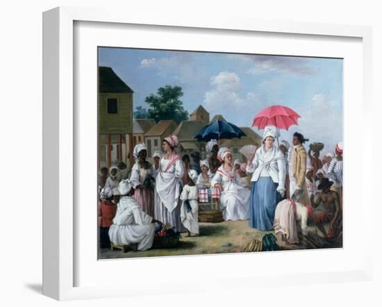 The Linen Market, Santo Domingo-Agostino Brunias-Framed Giclee Print