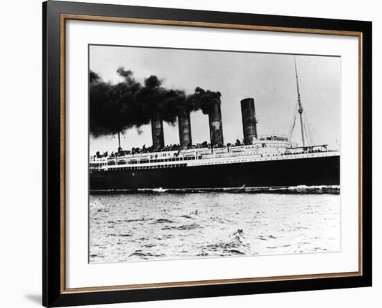 The Liner Lusitania was Torpedoed off the Old Head of Kinsale Ireland on 7th May 1915-null-Framed Photographic Print