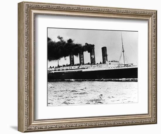 The Liner Lusitania was Torpedoed off the Old Head of Kinsale Ireland on 7th May 1915-null-Framed Photographic Print