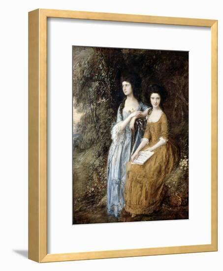 The Linley Sisters (Mrs. Sheridan and Mrs. Tickell) 1771/72-Thomas Gainsborough-Framed Giclee Print