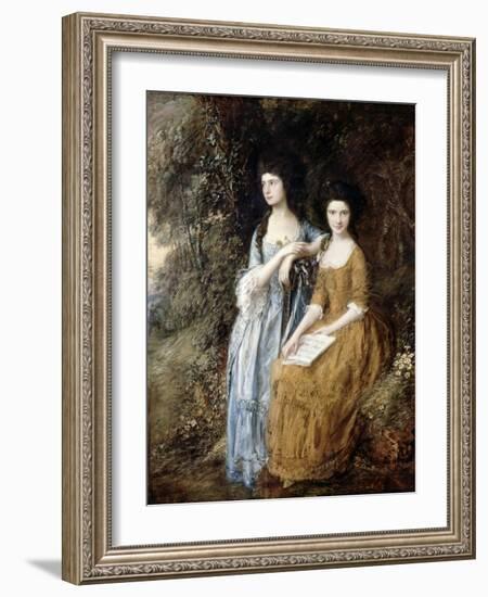 The Linley Sisters (Mrs. Sheridan and Mrs. Tickell) 1771/72-Thomas Gainsborough-Framed Giclee Print