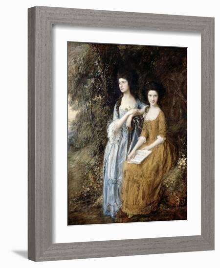 The Linley Sisters (Mrs. Sheridan and Mrs. Tickell) 1771/72-Thomas Gainsborough-Framed Giclee Print