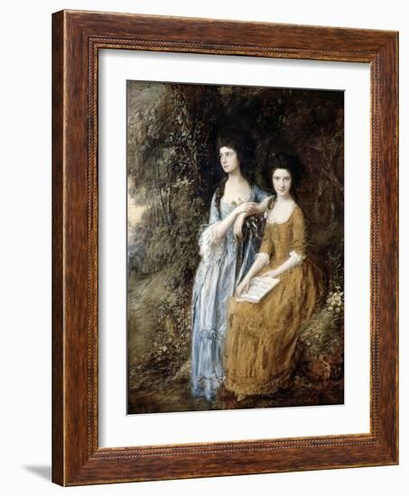 The Linley Sisters (Mrs. Sheridan and Mrs. Tickell) 1771/72-Thomas Gainsborough-Framed Giclee Print