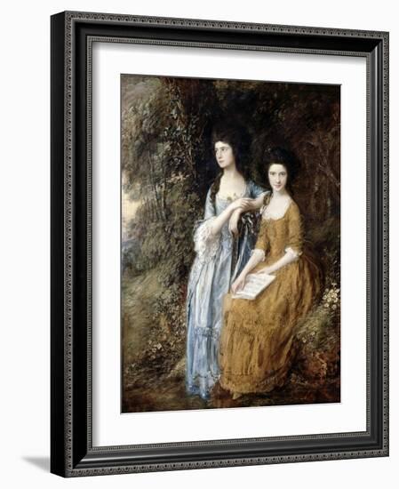 The Linley Sisters (Mrs. Sheridan and Mrs. Tickell) 1771/72-Thomas Gainsborough-Framed Giclee Print