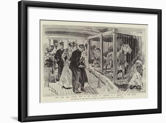 The Lion and Lioness Sent by the Sultan of Zanzibar as a Present to the Queen-null-Framed Giclee Print