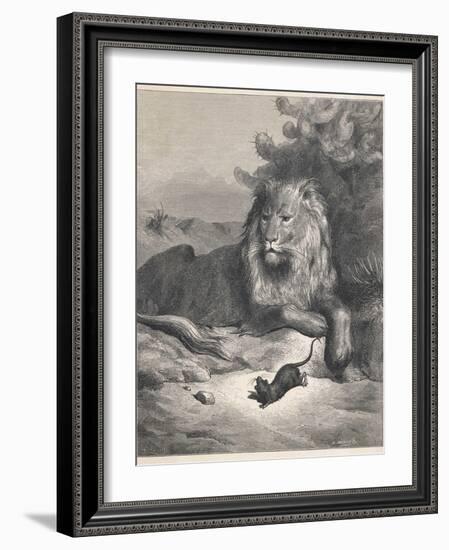 The Lion and the Mouse-Gustave Doré-Framed Photographic Print