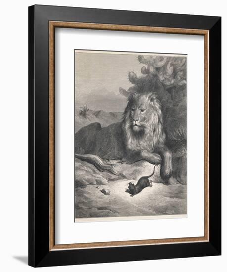 The Lion and the Mouse-Gustave Doré-Framed Photographic Print